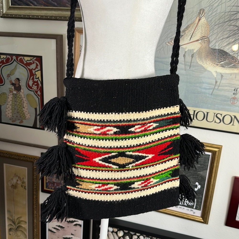 Wool Southwestern Boho Crossbody Bag